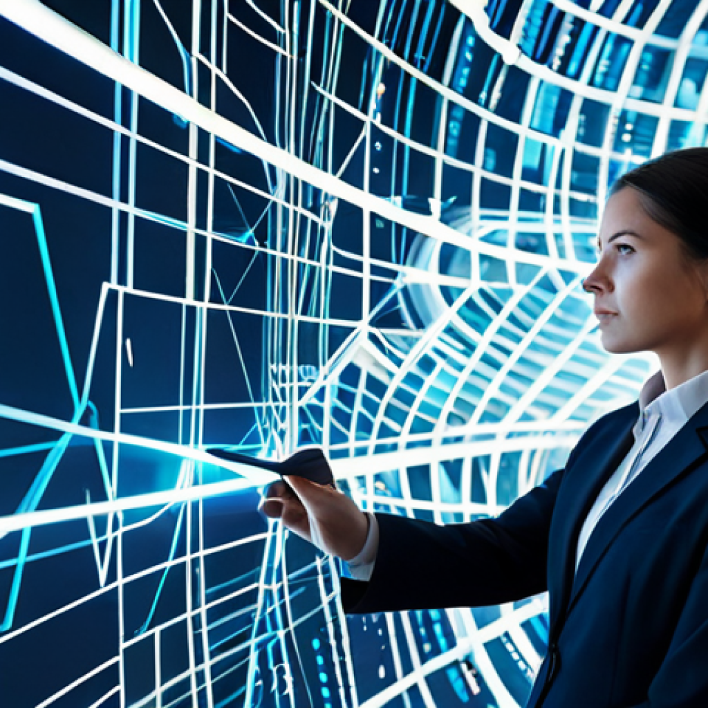 A focused professional individual, dressed in a sharp, modest business suit, stands amidst a dynamically shifting abstract environment. Geometric shapes and glowing data streams subtly reconfigure around them, symbolizing constant change and evolving strategies. The individual holds a stylus, thoughtfully interacting with a translucent, holographic display showing intricate patterns. The pose is natural, conveying deep concentration and resilience. The image emphasizes learning and adaptation in a complex system. Perfect anatomy, correct proportions, well-formed hands, proper finger count, natural body proportions. Safe for work, appropriate content, fully clothed, professional, high-quality, ultra-detailed.