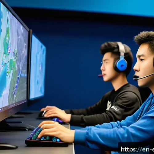 Home 33 e스포츠 관련 학위 프로그램 - A dynamic esports training classroom scene showcasing diverse young adult students attentively learn...